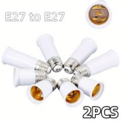 Resim 2 adet 65mm/2.56in 95mm/3.74in 120mm/4.72in E27 E27'ye Uzatma Lamba Tutucu Tabanı E27 Soket LED Işık Uzatma Dönüştürücü Adaptör 