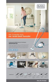Resim Black Decker BHSMP2008-QS 2000W Basınçlı Buharlı Temizleyici – 8 Aksesuarlı, Çok Amaçlı Temizlik 