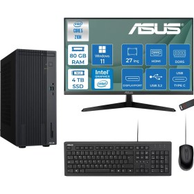 Resim Asus Expertcenter P500MV Intel® Core™ Ultra 5 210H 4.8ghz Aı 80GB Ddr5 4tb SSD 27" 120Hz Intel® Intel® Graphics WIN11PRO Mini Tower Masaüstü Bilgisayar E52108512B0DP30+ZETTAUSBBELLEK 