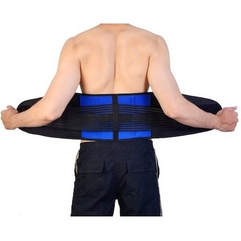Deluxe Çift Pull Neopren Lomber Destek Kemeri-alt Sırt Destek Brace-egzersiz Kemeri Xx-large 42-46 ''/106-116cm Küçük , Siyah Ve Mavi