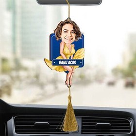 Resim Kişiye Özel Havalı Kız Araba Süsü 