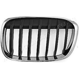 Resim Bmw X1 X1 2015-2018 Ön Panjur Sol Siyah/nikelaj Çıtalı Tyg Oem No:51137354823 