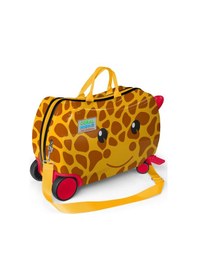 Resim Coral High Kids Zürafa Desenli Otur-çek Çocuk Valizi 16372 Kahverengi 