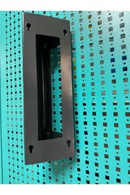 Resim Acil Pano Üçgen Açılı Diafon 12x35x12 Zil Paneli, Metal Yön Çevirme Ve Koruma Kutusu Antrasit 