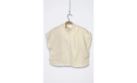 Resim Snowed Store %100 Organik Pamuk Müslin Krem Renk Panço/kaftan/bornoz - Nefes Alan Yumuşak Doku 