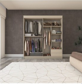 Resim Sürgülü Gardırop 140/210cm Koton Vizon 