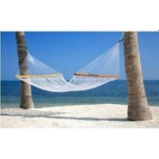 Resim Hamak Ahşap Hamak İp Örgülü 