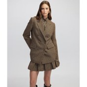 Resim İpekyol Broş Aksesuarlı Ekose Desen Kadın Blazer Ceket (IW6250106016) 