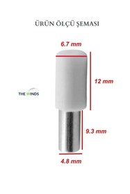 Resim THE WINDS Mobilya Dolap içi raf pimi, Raf tutucu pim, Dolap, kitaplık rafı pimi, 20 Beyaz metal Başlı Raf Pimi 