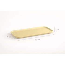 Resim Emile Henry Madeleine Servis Tabağı 2 X 15 X 31,5 Cm Tereyağı Sarısı/vanille Açık Ahşap 