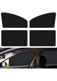 Resim Chuangyinshop 4pcs Manyetik Araç Cam Güneşlik Seti Ön Arka Yan Cam Uv Koruma Fileli Stor 