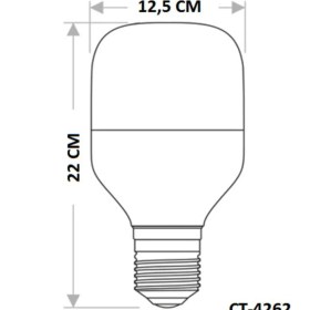 Resim Cata CT-4262 Torch E27 Duylu 55 Watt LED Tasarruflu Ampul Beyaz 
