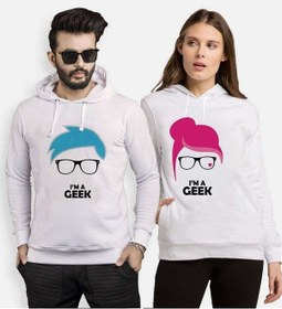 Resim Tshirthane I'M A Geek Sevgili Kombinleri Kapüşonlu Kombini 