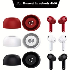 Resim Huawei FreeBuds 4i Ve 5i Kablosuz Kulaklıklar Için Çeşitli Boyutlarda Silikon Kulaklık Kapakları 