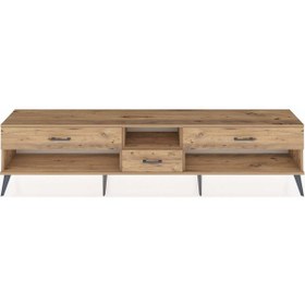 Resim Arges Tv Ünitesi Tek Raflı 3 Çekmeceli 220x30x51 Çam-çam Atlas Çam/atlas Çam - Atlas Çam 