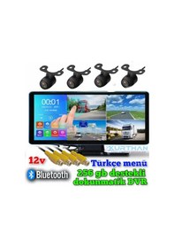 Resim 4 Kameralı 10,36 İnç Dokunmatik Mp5 Bluetooth 4k Ahd Dvr Set 