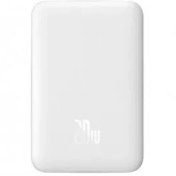 Resim Baseus MgSafe Mini Overseas Edition Beyaz 10000 mAh Hızlı Şarj Kablosuz Powerbank 