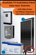 Resim N&D Lighting Buzdolabı+tv+aydınlatma Maxi Mono Solar Paket 6,50kwp 