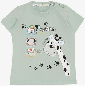 Resim Breeze Erkek Bebek Tişört Sevimli Hayvancıklar Baskılı 9 Ay-3 Yaş, Mint Yeşili-mint Yeşili Mint Yeşili 