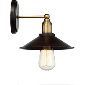 Resim Ömür Avize Retro Rustik Duvar Lambası Aplik Siyah Eskitme 