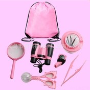 Resim Jeehugo Çocuklar İçin Dışarıda Keşif Seti: Büyüteç, Teleskop, Pusula, İshık, Bilimsel Eğlence 8 Parça Pembe Obt31002 