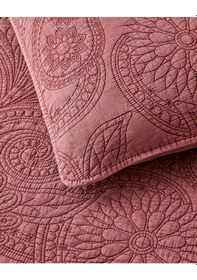 Resim English Home Jardin Belle Tek Kişilik Yatak Örtüsü Takımı 160x220 Cm Bordo Bordo 