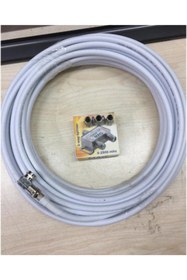 Resim Tunex 10 Metre Uydu Kablosu,2 Li Uydu Çoklayıcı 3 Adet F Connektör,l F Konnektör 