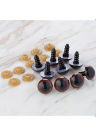 Resim Loren 14 Mm Kahverengi 5 Çift Amigurumi Göz 
