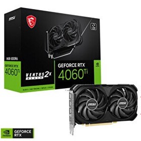 Resim MSI GeForce RTX 4060 Ti Ventus 2X BLACK 8 G GDDR6 128 Bit DX12 DLSS 3 Gaming Ekran Kartı 