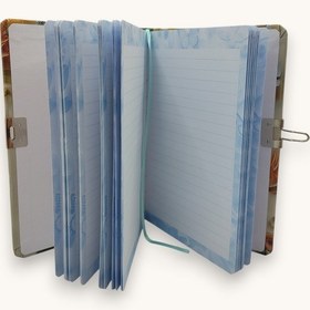 Resim Gül Çiçek Desenli Hatıra Defteri Günlük Kilitli Defter 80 Yaprak -yeşil 