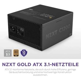 Resim Nzxt C1200 1200W 80 Atx 3.1 Tam Modüler Siyah Güç Kaynağı 