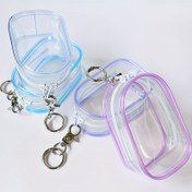 Resim 1 adet Taşınabilir Mini Renkli Şeffaf Fermuarlı Çanta - Çok Fonksiyonlu Takı Düzenleyici, Kulaklıklar, Şarj Kutusu, Anahtarlık, Yüzükler, Şeffaf Seyahat Aksesuarları Çantası, Hafif Hibrit Kabuk, Kablosuz Şarj Uyumlu, Seyahat Aksesuarları Düzenleyici | Canlı Fermuarlı Çanta | Dayanıklı Plastik Çanta, Takı Düzenleyici Çanta 