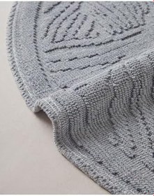 Resim Aligne Pamuklu Bukle Kilim Gri 