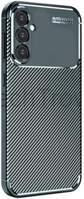 Resim Samsung Galaxy S25 Plus Kılıf Karbon Tasarımlı İnce Yapılı Kamera Koruma Çıkıntılı Kapak Koyu Yeşil 