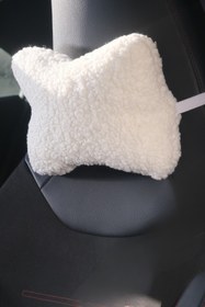Resim TASARIM ARABAM ATİKE ELİF AKIN Teddy Boyun Yastığı Beyaz 