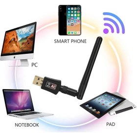 Resim Juo Db600Ac Dual Band 600Mbps USB Wi-Fi Kablosuz Alıcı Ağ Adaptörü 