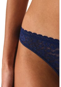 Resim Penti Lacivert Easy Lace Dantel V Model Slip Külot 