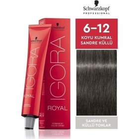Resim Schwarzkopf Igora Royal Saç Boyası - 6.12 Koyu Kumral Sandre Küllü 60ml 