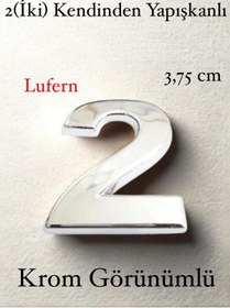 Resim Lufern No 2 Kapı Numarası Kendinden Yapışkanlı Masa Dolap Plastik Ev Posta Kutusu Dış Mekan Daire 3,75 cm 