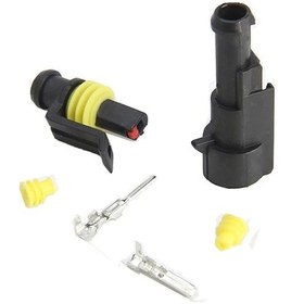 Resim 10 Adet 1 Pin Süper Seal Konnektör Su Geçirmez Oto Dişi Erkek (552491199) 