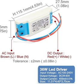 Resim Chanzon Led Sabit Akım Adaptörü 6w-50w 300ma-1500ma Güç Kaynağı, Lamba Trafo 1w Chınafildişi Fildişi 