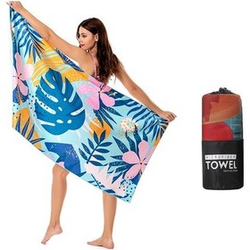 Resim Padalink Hızlı Kuruyan Mikrofiber Plaj Havlusu - Yüzme Ve Güneşlenme İçin Pratik Boyutlar Çok Renkli 