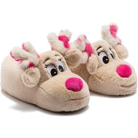 Resim Aşk Kadın Hayvanlı Panduf Bej 36/41 Bej 