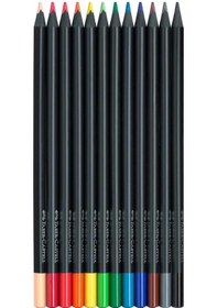 Resim 12 Renk Kuru Boya Black Edition 1 Paket 12 Li Kuruboya Tam Boy Karton Kutu 