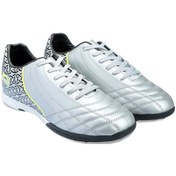 Resim Slazenger HINO HS Erkek Halı Saha Gri / Siyah Futbol Ayakkabısı 