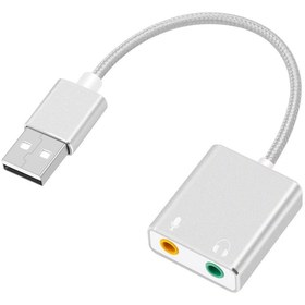 Resim Cbtx USB Ses Adaptörü 3.5mm Kulaklık ve Mikrofon Jack Stereo Ses Kartı Gümüş 