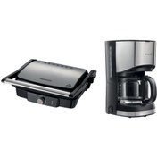 Resim Kenwood HGM30.000SI Tost Makinesi + CMM10.000BM Filtre Kahve Makinesi 