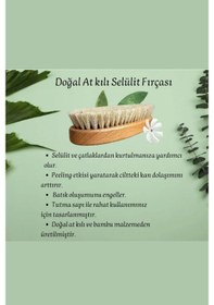 Resim Doğal At Kılı Selülit Fırçası - Ölü Deri Temizleyici Ve Peeling Etkili Fırça 