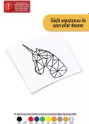 Resim Genel Markalar Geometrik Unicorn At Sticker Oto Motor Laptop Duvar Folyo Sticker 25x40 cm 