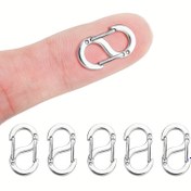 Resim 5 Adet Çift Açılı Kısaltıcı Toka Kolye Tokası Ve Kapatıcılar Paslanmaz Çelik S Kilidi Bileklik Bağlantı Elemanı Kolye Klipsi DIY Takı Yapımı Aksesuarları 